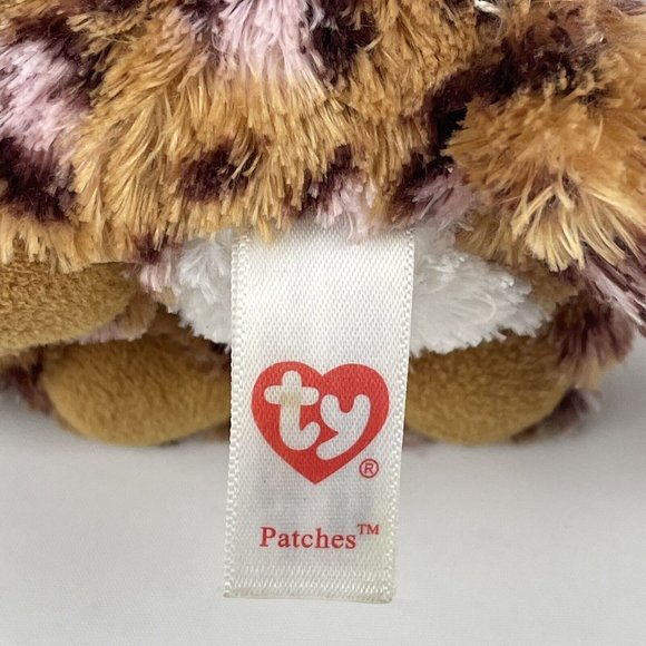 Ty Beanie Boos Patches 6" Plush Leopard Jaguar Cat w/Tags Pink Sparkle Big Eyes - Picture 5 of 7